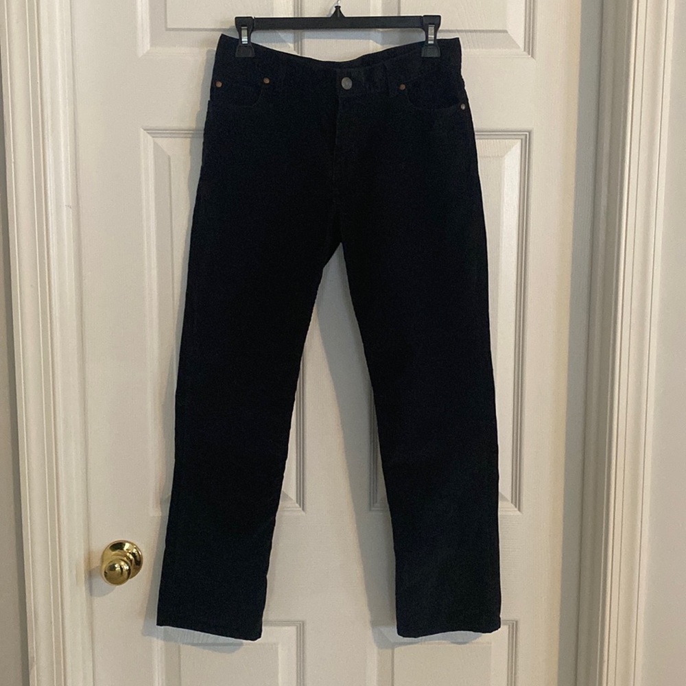 Lands End Black Boys Cords Worn Once size 12 Husky